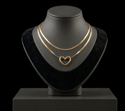 𝐆𝐨𝐥𝐝𝐞𝐧 𝐋𝐚𝐲𝐞𝐫𝐞𝐝 𝐇𝐞𝐚𝐫𝐭 𝐂𝐡𝐚𝐫𝐦 𝐍𝐞𝐜𝐤𝐥𝐚𝐜𝐞